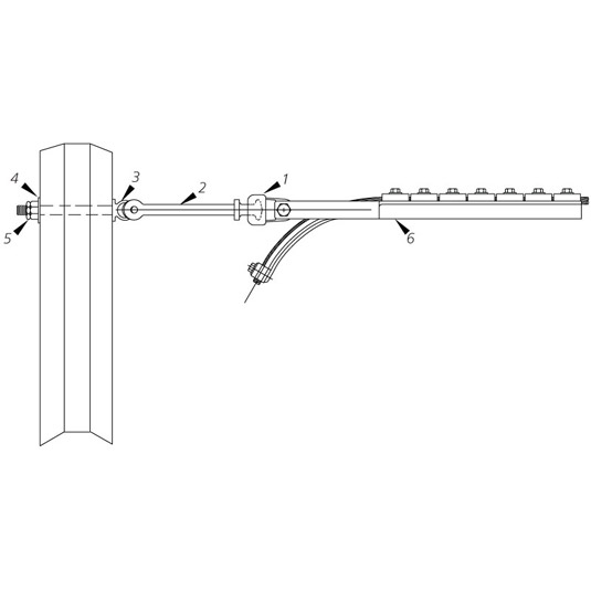 OPGW Single Dead End Steel Pole