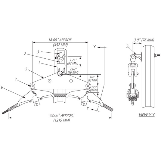 OPGW Double Suspension Steel Pole