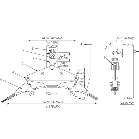 OPGW Double Suspension Wood Pole/ H-Frame Configuration Assemblies